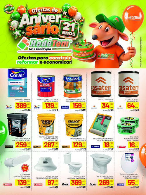 Ofertas válidas de 01 a 30 de Setembro